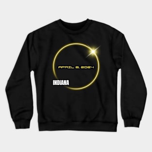 Totality 04 08 24 Total Solar Eclipse 2024 INDIANA Crewneck Sweatshirt